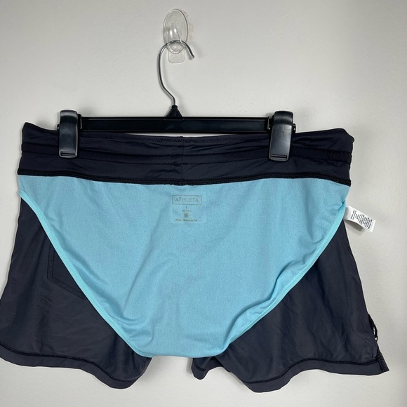 Athleta Shorts Womens Black Athletic Outdoors Active Drawstring Shorties Size L - Picture 10 of 11